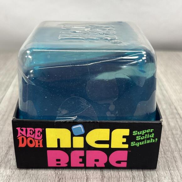 NeeDoh Nice Berg Blue XL Giant Nee Doh Niceberg Solid Squish Cube Ice Block - Picture 13 of 16